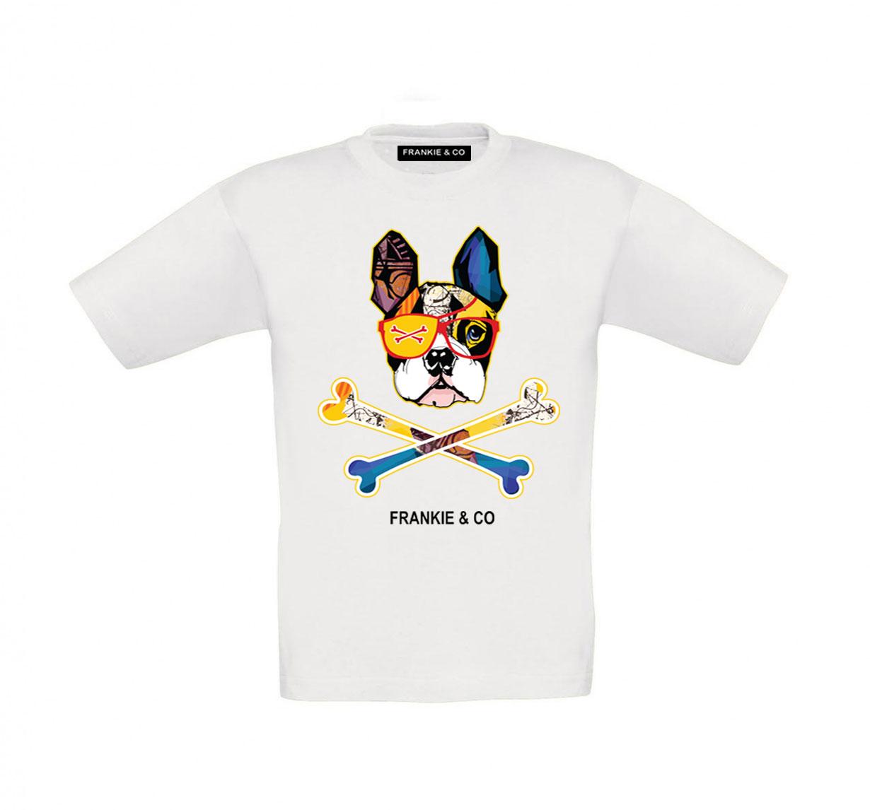 Camiseta de niño bulldog skull