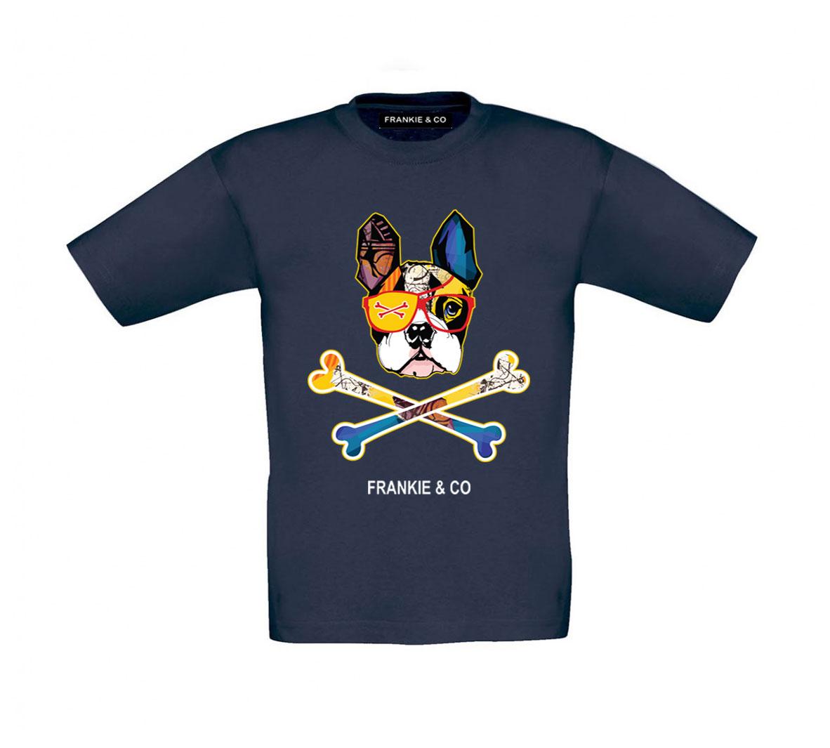 Camiseta de niño bulldog skull