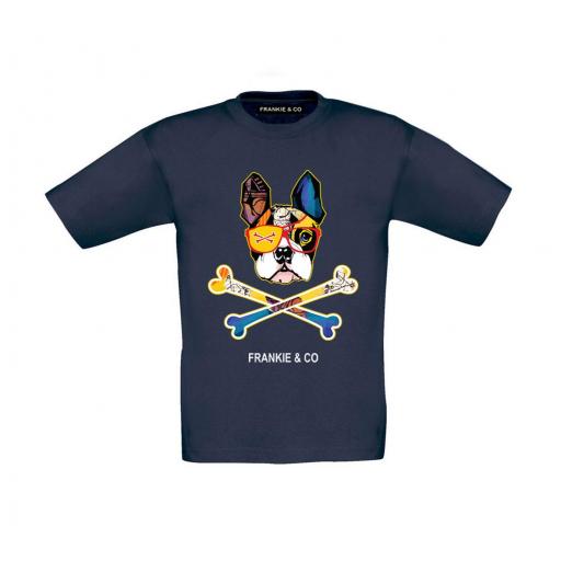 Camiseta de niño bulldog skull