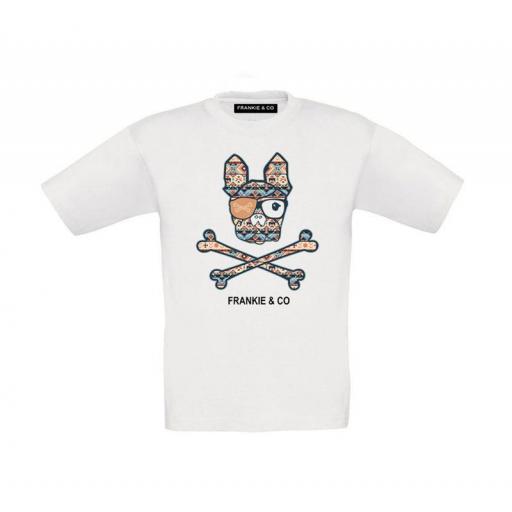 Camiseta de niño bulldog print étnico