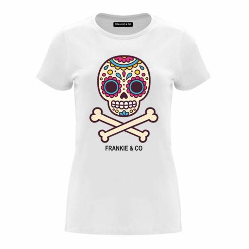 Camiseta de mujer calavera mexicana