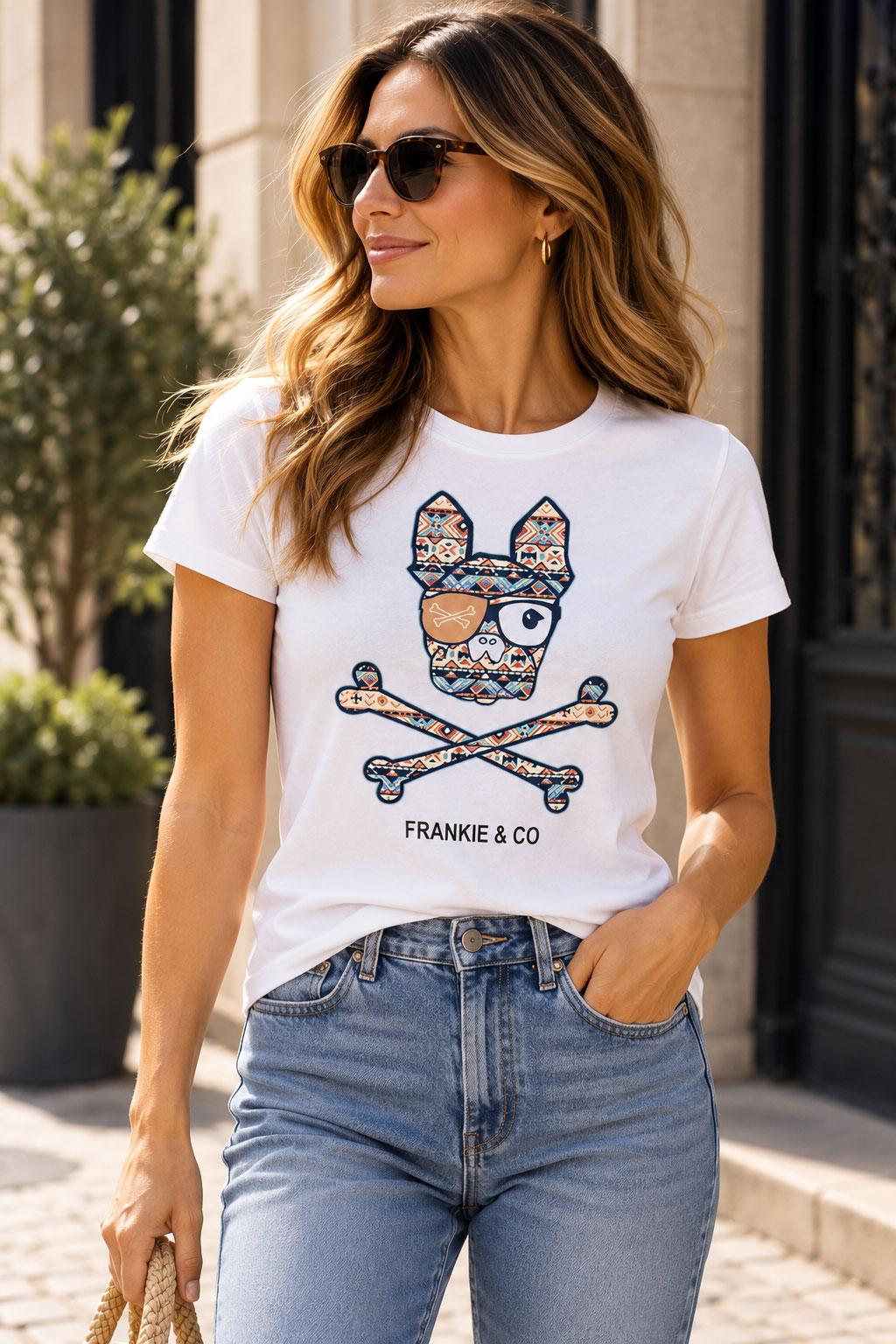 Camiseta de mujer print étnico
