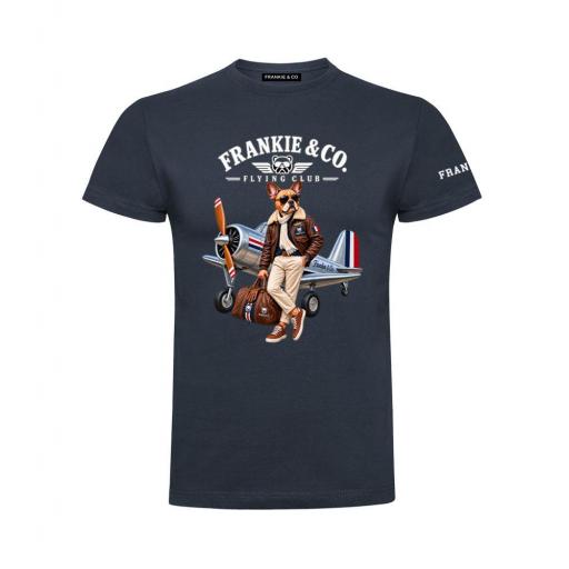 Camiseta de hombre bulldog aviador