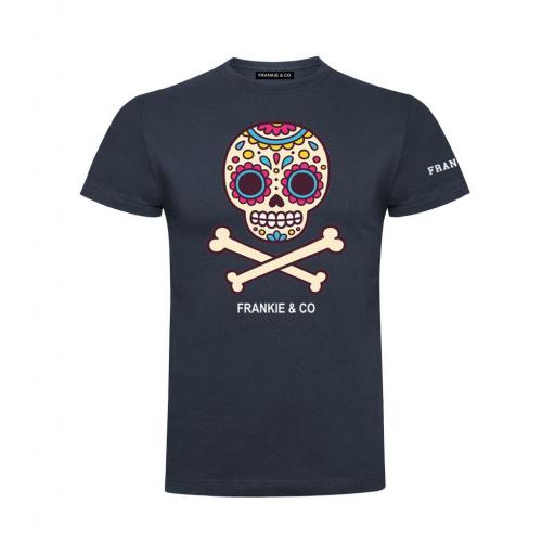 Camiseta de hombre calavera mexicana