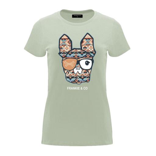 Camiseta de mujer bulldog étnico [0]