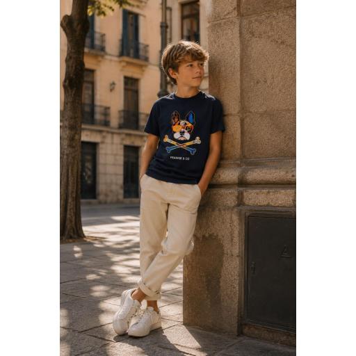 Camiseta de niño bulldog skull [1]