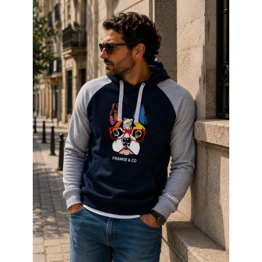 Sudadera bicolor bulldog francés [1]