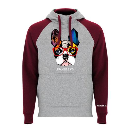 Sudadera bicolor bulldog francés