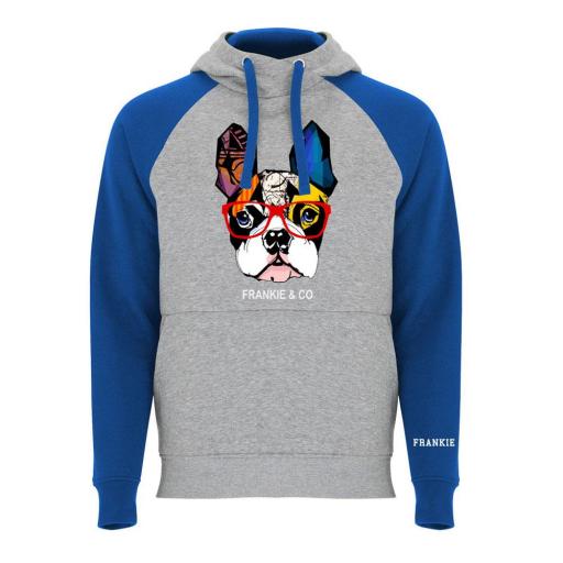 Sudadera bicolor bulldog francés