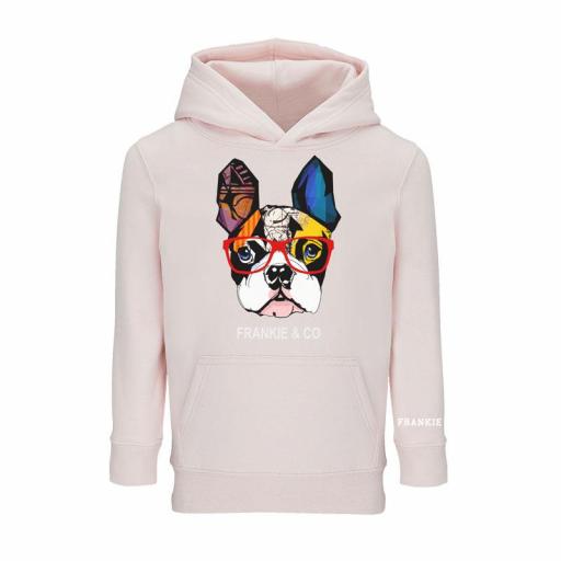 Sudadera kids capucha bulldog francés [0]