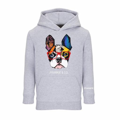 Sudadera kids capucha bulldog francés