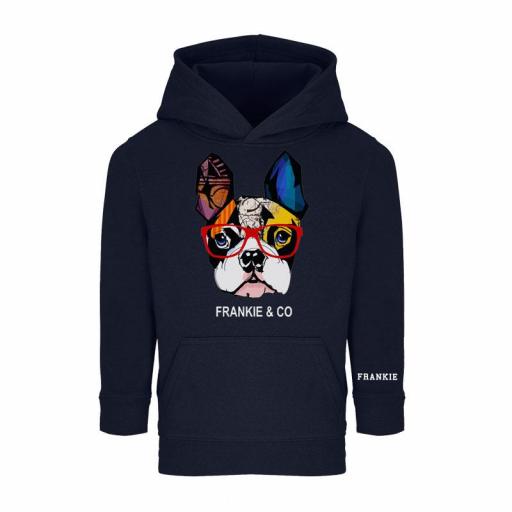 Sudadera kids capucha bulldog francés [0]