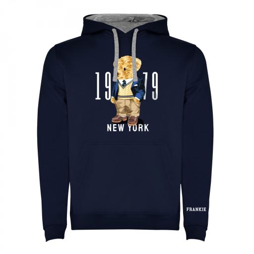 Sudadera capucha contraste New York