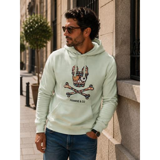 Sudadera capucha print étnico [1]