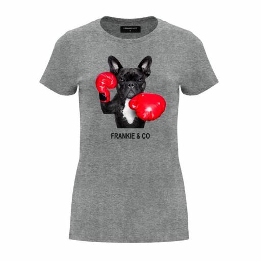 Camiseta de mujer bulldog boxeador
