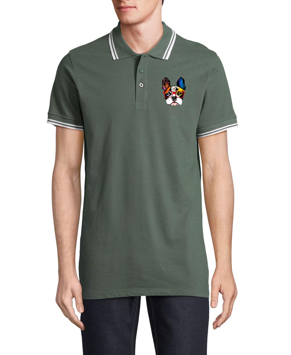 Polo contraste bulldog francés