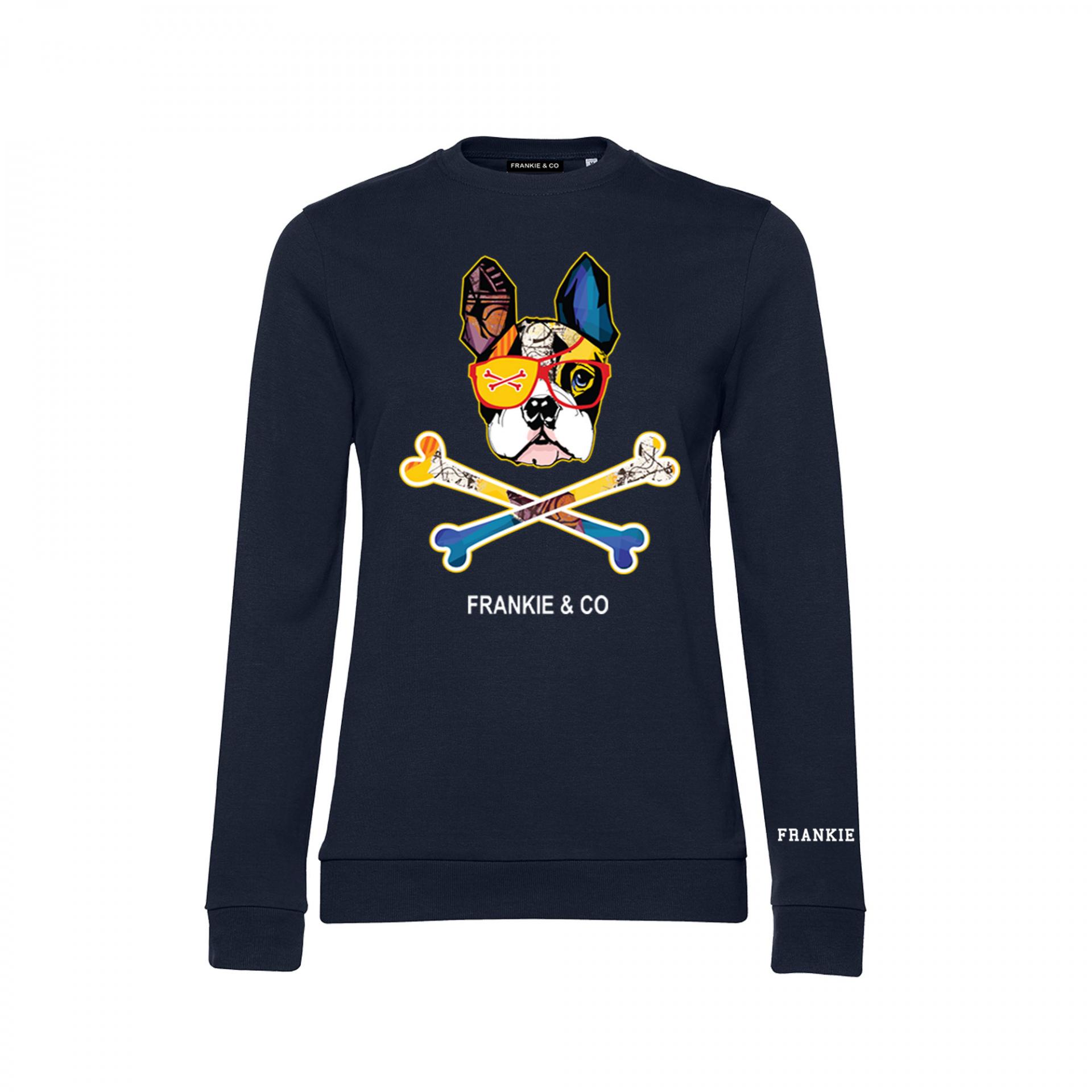 Sudadera de mujer Bulldog Francés Skull