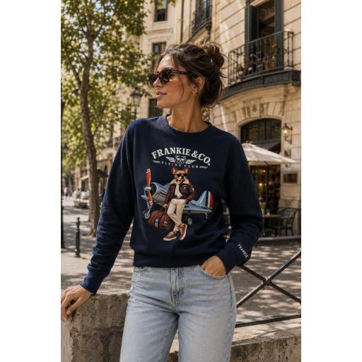 Sudadera de mujer bulldog aviador [1]