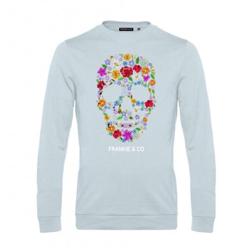 Sudadera de hombre skull flowers