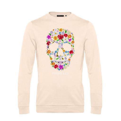 Sudadera de hombre skull flowers