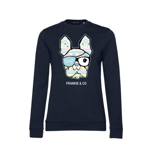 Sudadera de mujer bulldog étnico [0]