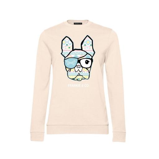 Sudadera de mujer bulldog étnico [0]