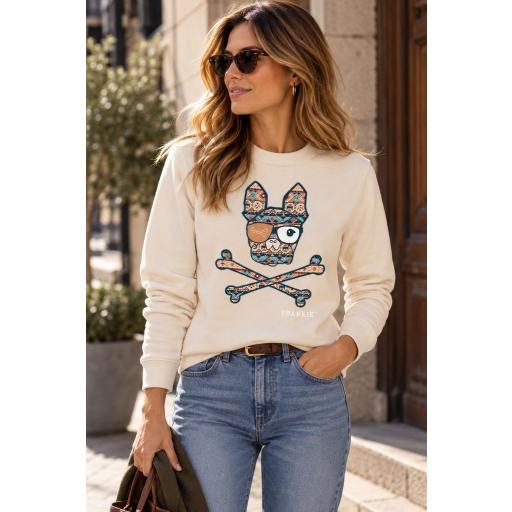 Sudadera de mujer print étnico