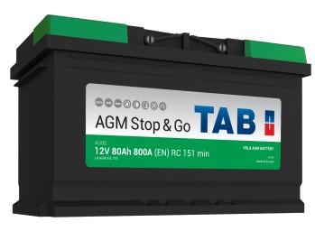 Batería de Coche TAB AG80 AGM 80Ah