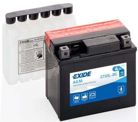 Batería de Moto EXIDE ETX5L-BS (YTX5L-BS)
