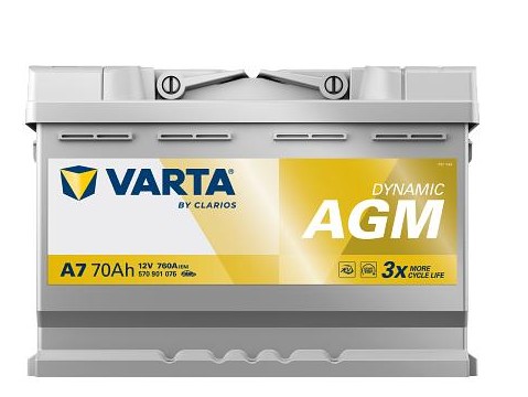 Batería de Coche VARTA A7 xEV AGM 70Ah [3]
