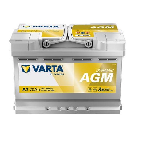 Batería de Coche VARTA A7 xEV AGM 70Ah