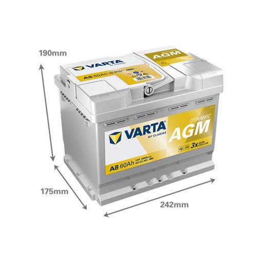 Batería de Coche VARTA A8 AGM 60Ah [2]