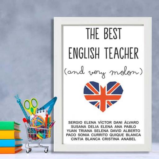 Lámina Personalizada Teacher Profe de Ingés [1]