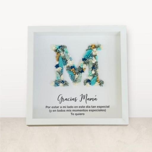 Marco personalizado con flores Mamá
