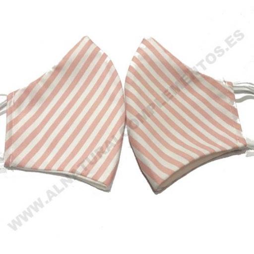 Mascarilla Stripes rosa [1]