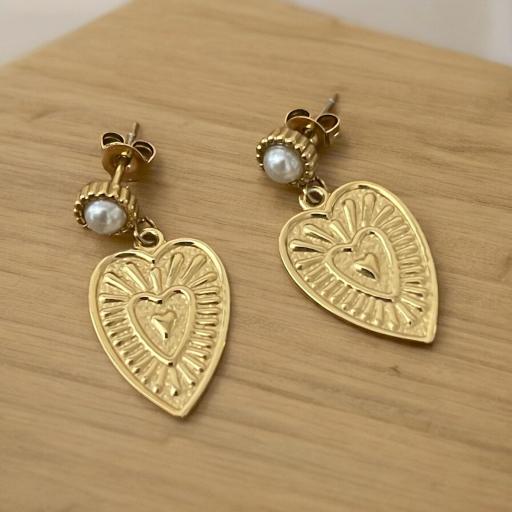 Pendientes Corazón Pearl