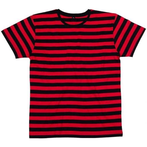 Camiseta Mantis Mens Stripy Rojo/Negro