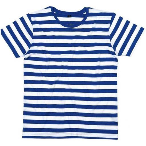 Camiseta Mantis Mens Stripy Blanco/Azul