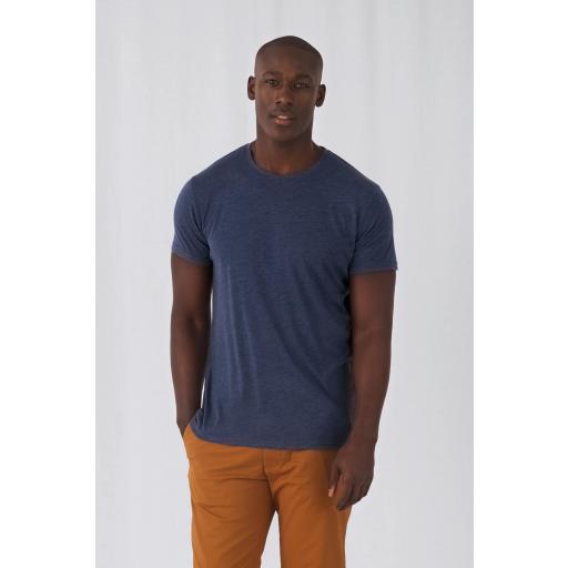 Camiseta B&C Triblend CGTM055 Heather Royal Blue [2]