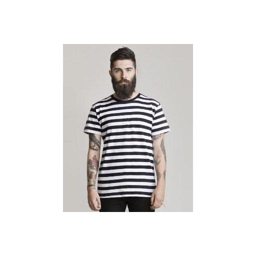 Camiseta Mantis Mens Stripy Blanco/Negro [1]