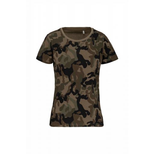 Camiseta camuflaje Mujer K3031