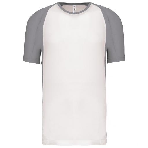 Camiseta Deportiva Bicolor Proact PA467 Blanco/Fine Grey