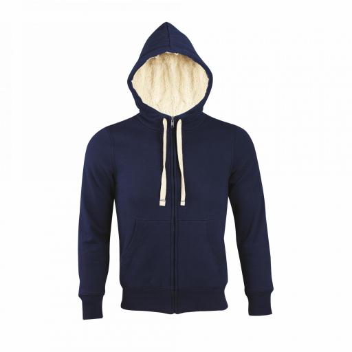 Sudadera con Cremallera Sol's Sherpa Azul Marino