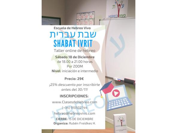 SHABAT IVRIT Talleres online de Hebreo