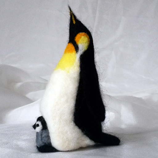 Pingüino Emperador con Polluelo Felting [2]