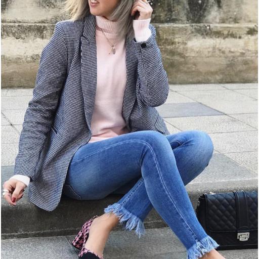 Americana Cuadro Vichy Blanco y Negro (Ref. 1046) [1]