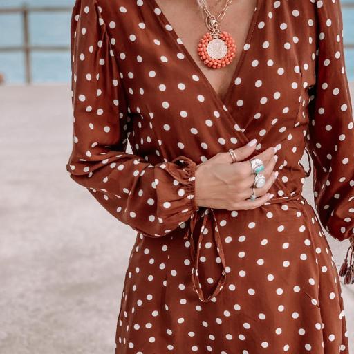 Vestido Cruzado Camel Dots (Ref.4189) [1]