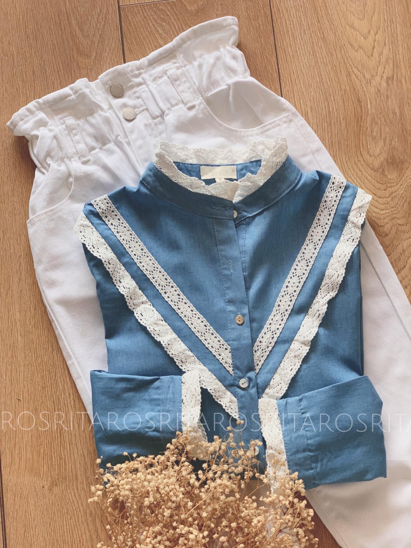 Blusa Crochet & Denim (Ref.3172)