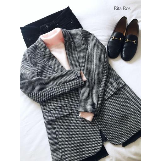 Americana Cuadro Vichy Blanco y Negro (Ref. 1046) [0]