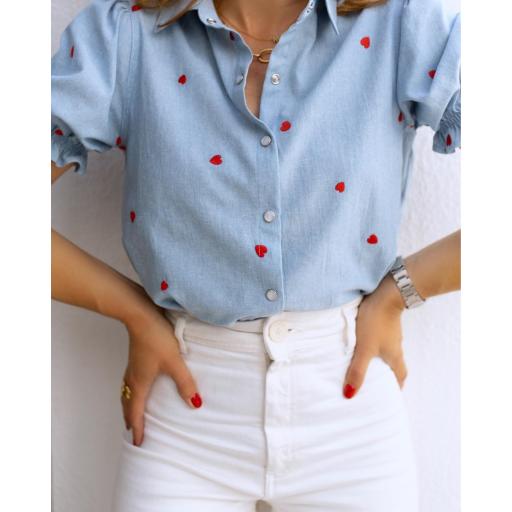 Blusa Blue & Red Hearts (Ref.5533)